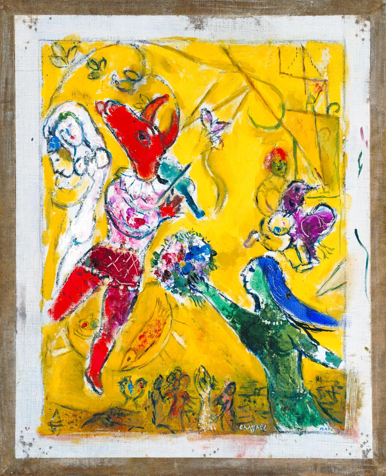 The Dance and the Circus 1950 by Marc Chagall 1887-1985